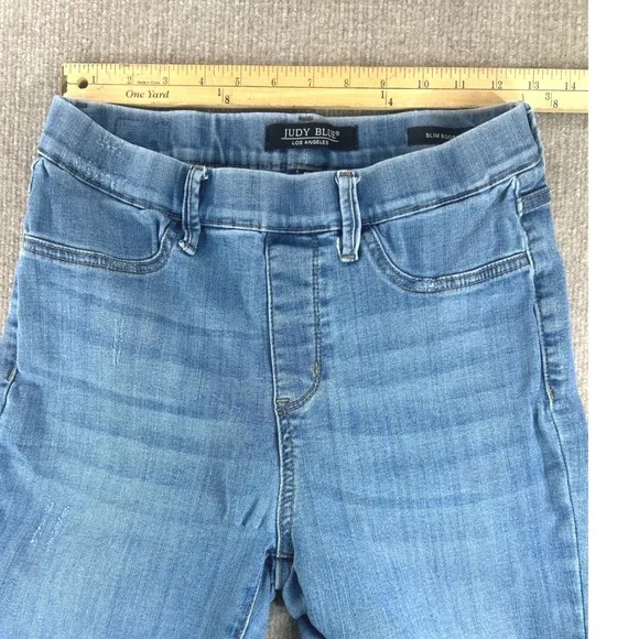 Judy Blue Slim Bootcut Jeans Medium Wash Pull On High Rise Size 5/27 JB88520-MD - Picture 4 of 7